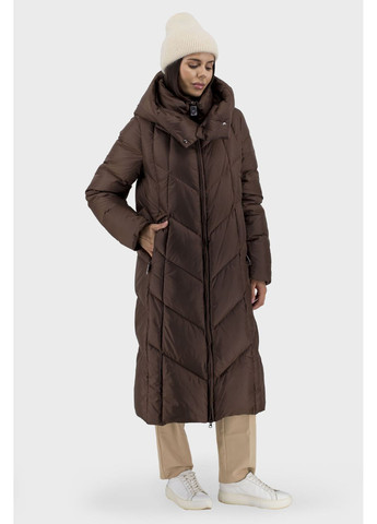 Коричневий зимній Пуховик No Brand