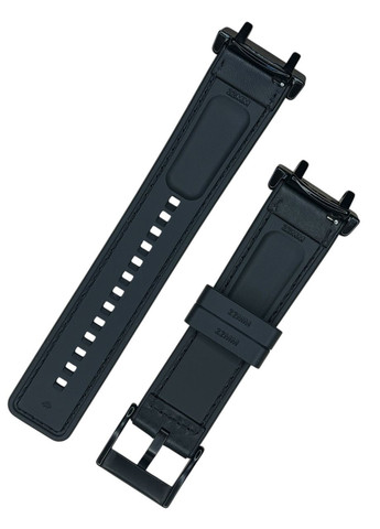 Ремешок Leather Silicone для часов Xiaomi Amazfit T-Rex 3 (W2323GL2N) – Black Primolux (332994246)