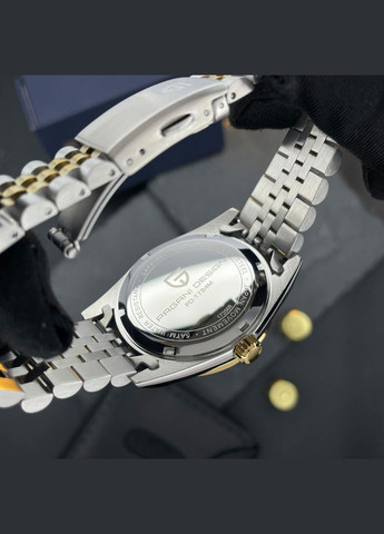 Часы PD-1794M Silver-Gold-Gold механические, механика с автоподзаводом сasual, классические Pagani Design (342323219)