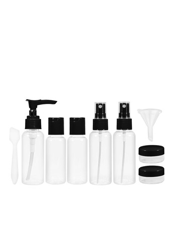 Дорожній набір флаконів для косметики та парфумерії, 9 предметів, Пурпурний No Brand (308228416)