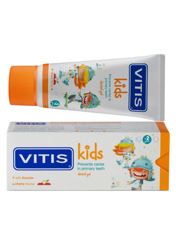 Зубна гель-паста для дітей Vitis Kids 50ml (2-895165) Dentaid (369791615)
