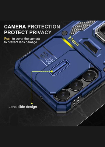 Ударопрочный чехол Camshield Army Ring для Samsung Galaxy S21+ Navy Blue No Brand (344465158)