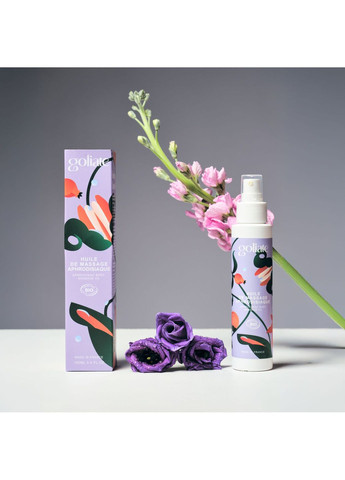 Масажна олія Huile De Massage Aphrodisiaque 100 мл, органічна, зігрівальний ефект Goliate (369609716)