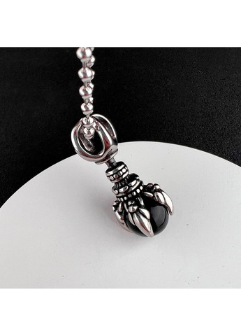 Готичний панк кулон з чорною кульою з медичної сталі PS-093 No Brand (299340285)