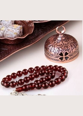 Набір для кави Бронзова квітка на 2 персони, мідна чашки 50 мл+ таця+цукерниця No Brand (347311766)