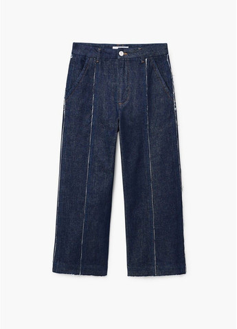 Темно-синие джинсовые демисезонные брюки Mango