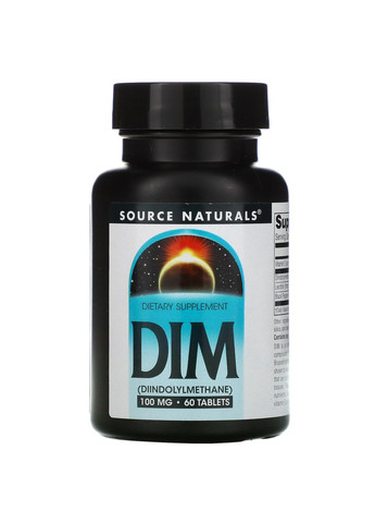 DIM 100 мг дииндолилметан для женского гормонального здоровья 60 таблеток Source Naturals (264648165)
