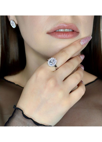 Серебряное кольцо «Чистый блеск» с белым кубическим цирконием покрыто родием ✨ Элегантность, говорящая вместо слов Family Jewelry House (356567809)