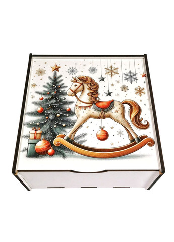 Подарок №39/1 "Кузнечик волшебного Рождества" 2кг (25х25х10см, в деревянной коробке) Унікальна цукерка (372656454)