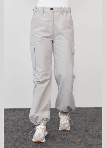 Жіночі штани карго в стилі кежуал - світло-сірий Lurex (278400576)