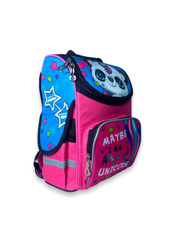 Шкільний ранець для дівчинки 988887 жорсткий каркас, розміри: 35*25*13 см,рожевобірюзовий, "панда" Space (284337859)