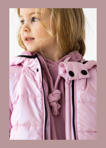 Пудрова демісезонна демісезонна куртка дитяча осінка на дівчинку з вушками Suzie