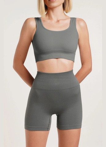 Безшовні шорти в рубчик з пуш-ап ефектом Giulia (337093297)