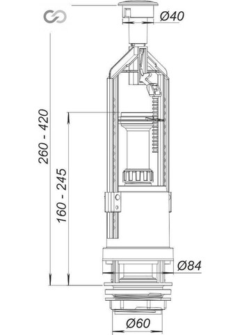 АБк-01 Арматура для змивних бачків SoloPlast (340286097)