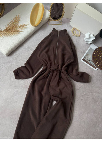 Комбінезон теплий двосторонній фліс Полар Україна темно-коричневий