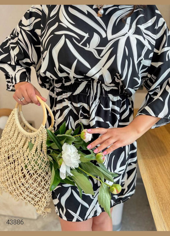 Чорна повсякденний сукня вільного крою Liton