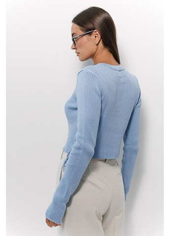 Голубой демисезонный свитер женский хлопок короткий 42/44 голубой Arjen