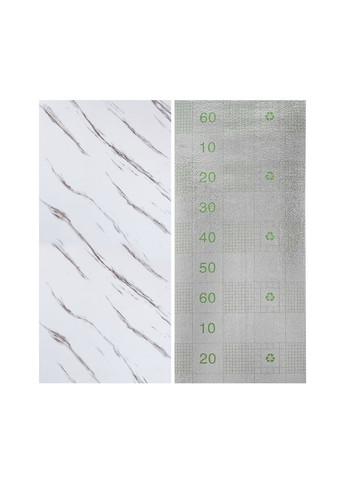 Самоклеящаяся виниловая плитка в рулоне белый мрамор с прожилками 3000х600х2мм Глянцевая SW-00001285 No Brand (316051162)