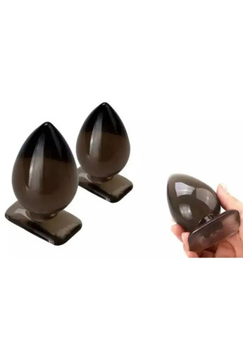 Анальная пробка силиконовая мягкая с присоской, стимулятор для анального секса, черная No Brand (337167604)