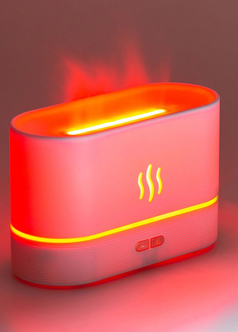 Зволожувач повітря ультразвуковий Flame fireplace 2в1 з ефектом полум'я 7 режимів підсвітки 180 мл Idea (290416613)