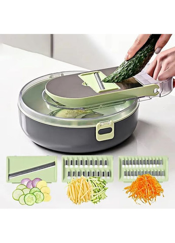 Багатофункціональна терка-овочерізка 9 в 1 універсальна терка для овочів ручний подрібнювач (VC91-G) No Brand (360867120)