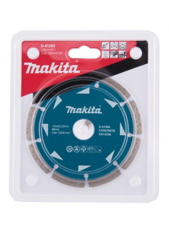 Алмазний диск D-41595 (125х22.23 мм) сегментний для бетону (4924) Makita (295039766)