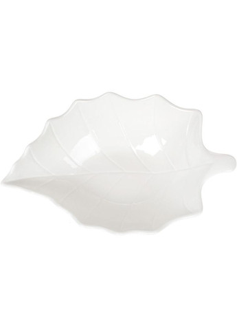 Набір 2 порцелянових салатників "White City Лист" 1200мл, біла порцеляна Bona (372173148)