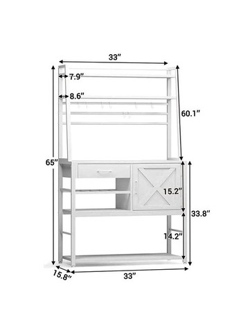 Стеллаж кухонный из дерева Рупер зефир (СТА-002720) No Brand (327867549)