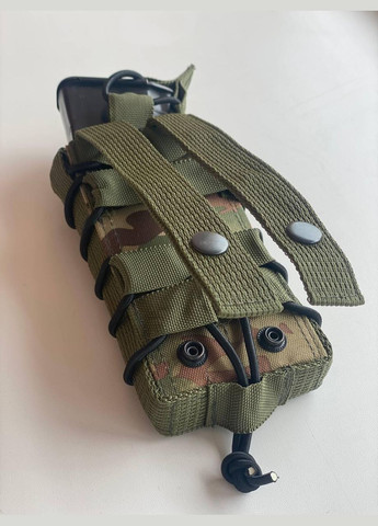 Одинарний штурмовий підсумок для магазинів АК на кнопках(Мультикам)(Піксель)(Олива) Сварог (342375295)