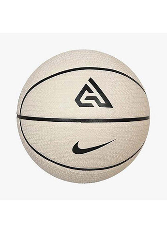 М'яч баскетбольний PLAYGROUND 8P 2.0 G ANTETOKOUNMPO DEFLATED PALE Блідо-слонова кістка, Чорний Nike (302286912)