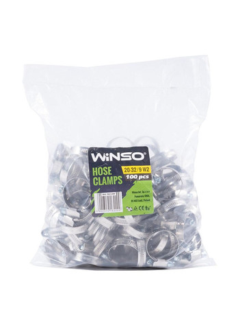 Хомуты металлические 2032 мм - W2 9 мм упаковка 100 штук Winso (293345892)