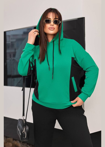 Женский костюм двойка цвет зеленый-черный р.58/60 453123 New Trend (285711228)