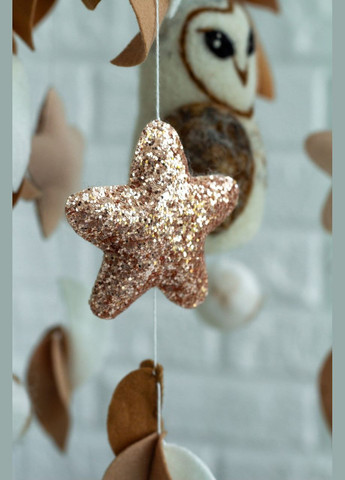 Дитячий музичний мобіль на ліжечко для немовлят WooolyWool «Сова» з 35 мелодіями No Brand (342757821)