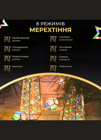 Гірлянда роса на пульті 50 метрів на 500 led світлодіодів крапля на зеленому дроті мультиколор 500L50MGML Garlando (306848819)