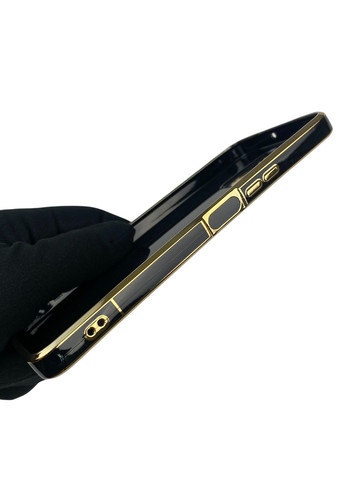 Чехол для Honor X6a WDY-LX1 с кольцом-подставкой с золотой окантовкой на хуавей хонор х6а черный gs1 Huawei (366235790)