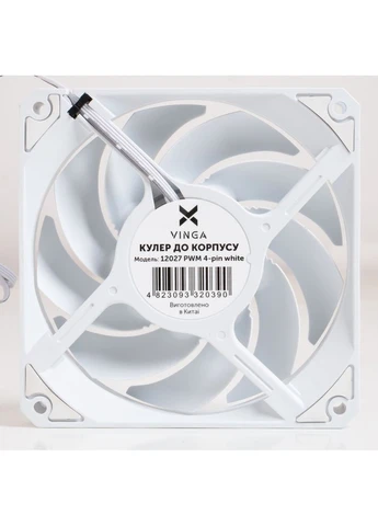 Кулер для корпуса 12027 PWM 4-pin white Vinga (382067560)