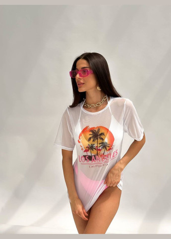 Комбінований літній роздільний купальник трійка з футболкою роздільний Ghazel