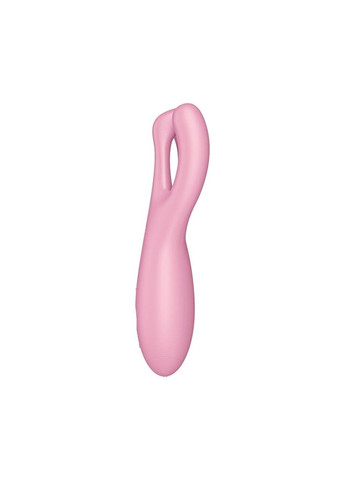 Кліторальний смарт вібратор Threesome 4 Pink з трьома пальчиками Satisfyer (297516762)
