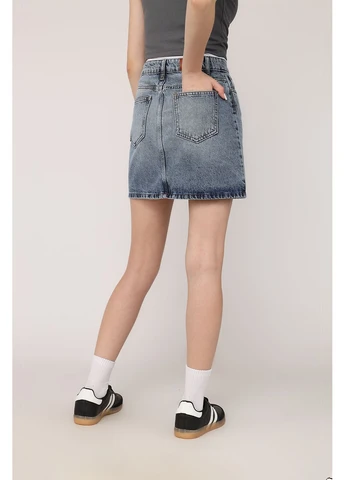 Голубая юбка трапеция, женская цвет голубой tsb-00272544 Best Jeans