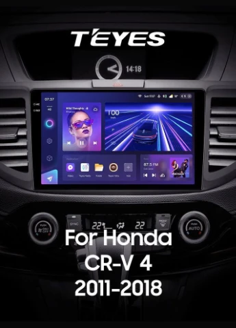 Штатная магнитола CC3 2K 6+128 Gb CC3 2K 360° Honda CR-V CRV 4 RM RE (9 дюймов) 2011-2018 (C) 9" Teyes (378938272)