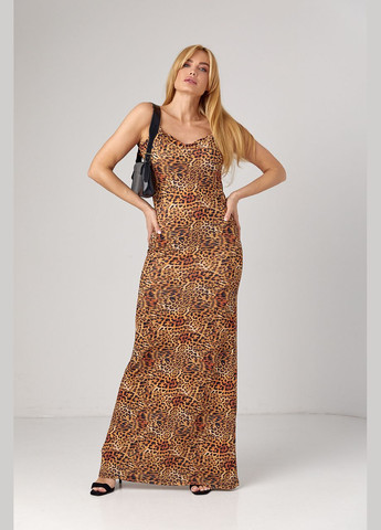 Леопардовий сарафан максі з відкритою спиною Lurex (295185290)