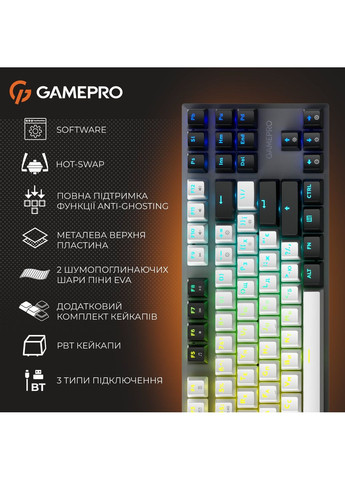 Клавіатура бездротова Genesis Joker Pro MK124G Pro Gray GAMEPRO (369723241)