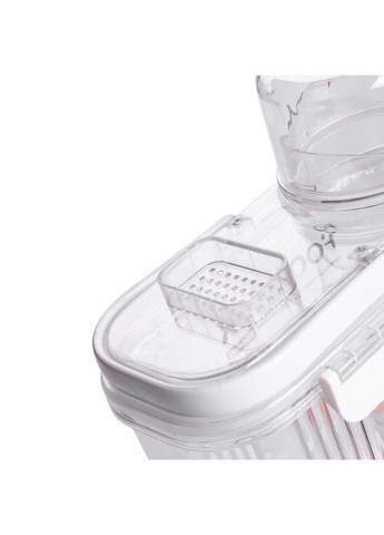 Контейнер для зберігання сипучих продуктів 2л прозорий з дозатором та мірною шкалою для круп та борошна ProDobro (364192440)