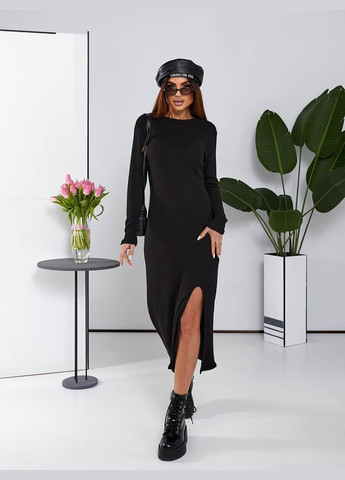 Черное женское платье ангора No Brand