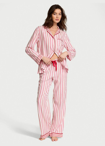 Біла всесезон жіноча піжама (сорочка+штани ) flannel pajama біла сорочка + брюки Victoria's Secret