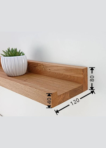 Дубовая настенная полка для фотографий и картин HomeDeco 120*80*800 мм W.W.STYLE (323640195)