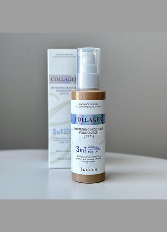 Осветляющий тональный крем Collagen Whitening Moisture Foundation, 100 мл ENOUGH (311680659)