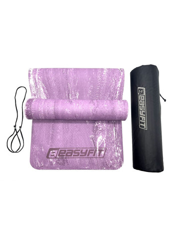 Килимок для йоги та фітнеса PER Premium Mat 8 мм + Чохол фіолетовий (A-022143) EasyFit (322640458)