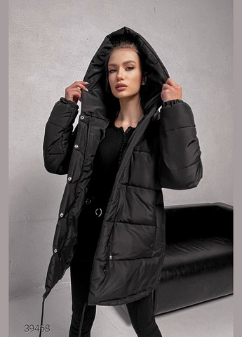 Черная демисезонная зимняя куртка женская Liton