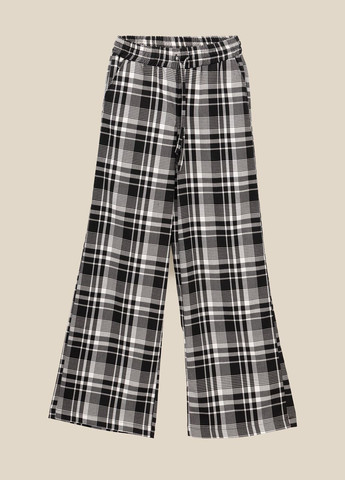 Брюки палаццо с узором женские WTC02423 Черно-белый shop (2000990778611) LAWA Палаццо (329034259)